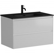 Тумба с раковиной Sancos Cento CN80W/CN7005MB 80 белый