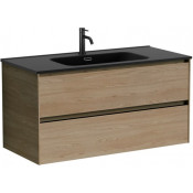 Тумба с раковиной Sancos Cento CN100KE/CN7003MB 100 карпатская ель