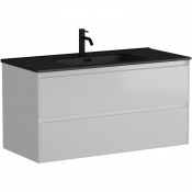 Тумба с раковиной Sancos Cento CN100W/CN7003MB 100 белый