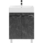 Тумба с раковиной Vod-ok Мальта 60 мрамор графит