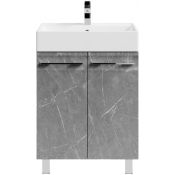 Тумба с раковиной Vod-ok Мальта 60 мрамор серый