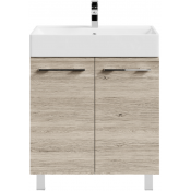 Тумба с раковиной Vod-ok Мальта 70 ореховый дубослив светлый