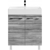 Тумба под раковину Vod-ok Мальта 70 лиственница структурная контрастно-серая
