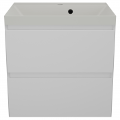 Тумба с раковиной Style Line Манхэттен ЛС-00002365/СС-00002468 60 2 ящика Plus белый матовый/жасмин