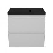 Тумба с раковиной Style Line Манхэттен ЛС-00002365/СС-00002470 60 2 ящика Plus белый матовый/антрацит