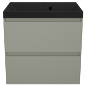 Тумба с раковиной Style Line Манхэттен ЛС-00002367/СС-00002470 60 2 ящика Plus олива/антрацит