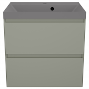 Тумба с раковиной Style Line Манхэттен ЛС-00002367/СС-00002469 60 2 ящика Plus олива/серый шелк