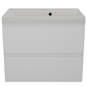 Тумба с раковиной Style Line Манхэттен ЛС-00002362/СС-00002472 70 2 ящика Plus белый матовый/жасмин