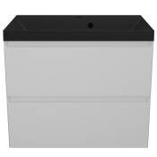 Тумба с раковиной Style Line Манхэттен ЛС-00002362/СС-00002471 70 2 ящика Plus белый матовый/антрацит