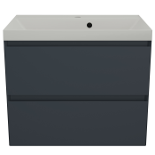 Тумба с раковиной Style Line Манхэттен ЛС-00002363/СС-00002472 70 2 ящика Plus графит/жасмин