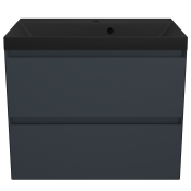 Тумба с раковиной Style Line Манхэттен ЛС-00002363/СС-00002471 70 2 ящика Plus графит/антрацит