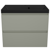 Тумба с раковиной Style Line Манхэттен ЛС-00002364/СС-00002471 70 2 ящика Plus олива/антрацит