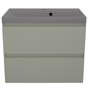 Тумба с раковиной Style Line Манхэттен ЛС-00002364/СС-00002473 70 2 ящика Plus олива/серый шелк