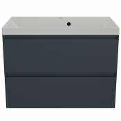 Тумба с раковиной Style Line Манхэттен ЛС-00002360/СС-00002475 80 2 ящика Plus графит/жасмин