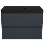 Тумба с раковиной Style Line Манхэттен ЛС-00002360/СС-00002474 80 2 ящика Plus графит/антрацит