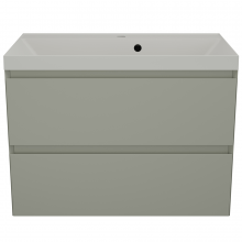 Тумба с раковиной Style Line Манхэттен ЛС-00002361/СС-00002475 80 2 ящика Plus олива/жасмин