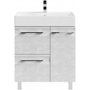 Тумба с раковиной Vod-ok Мальта 70 R с ящиками, белый камень 57805