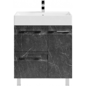 Тумба под раковину Vod-ok Мальта 70 R с ящиками мрамор графит