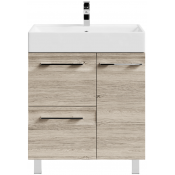 Тумба под раковину Vod-ok Мальта 70 R с ящиками ореховый дубослив светлый