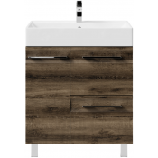 Тумба с раковиной Vod-ok Мальта 70 L с ящиками дуб крымский коричневый