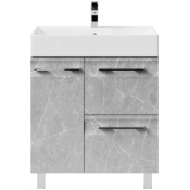 Тумба под раковину Vod-ok Мальта 70 L с ящиками мрамор белый