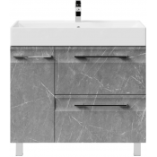Тумба с раковиной Vod-ok Мальта 90 L мрамор серый