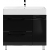 Тумба под раковину Vod-ok Мальта 90 R черный глянец