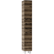 Шкаф-пенал Vod-ok Мальта 30 L с бельевой корзиной дуб крымский коричневый