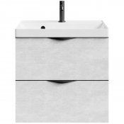 Тумба под раковину Vod-ok Марко 60 черный/белый камень