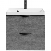 Тумба под раковину Vod-ok Марко 60 черный/серый камень