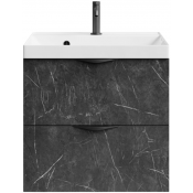 Тумба под раковину Vod-ok Марко 60 черный/мрамор графит софт тач 4044-3