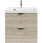 Тумба c раковиной Vod-ok Марко 60 хром/дубослив ореховый светлый 3445