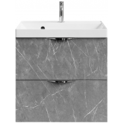 Тумба c раковиной Vod-ok Марко 60 хром/мрамор серый
