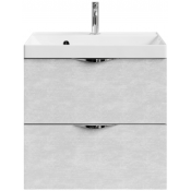 Тумба c раковиной Vod-ok Марко 60 хром/белый камень