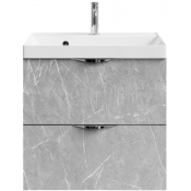 Тумба под раковину Vod-ok Марко 60 хром/мрамор белый софт тач 4044-2