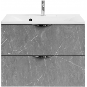 Тумба под раковину Vod-ok Марко 75 хром/мрамор серый софт тач 4044-1