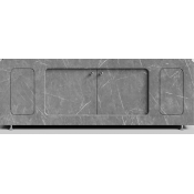 Экран-купе для ванны Vod-ok Лидер 150 мрамор серый софт тач