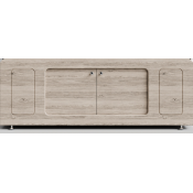 Экран-купе для ванны Vod-ok Лидер 150 ореховый дубослив светлый