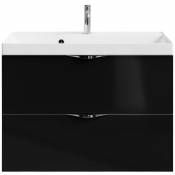 Тумба под раковину Vod-ok Марко 80 хром/черный глянец