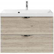 Тумба под раковину Vod-ok Марко 80 хром/ореховый дубослив светлый