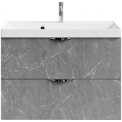 Тумба c раковиной Vod-ok Марко 80 хром/мрамор серый софт тач 4044-1