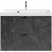 Тумба c раковиной Vod-ok Марко 80 хром/мрамор графит