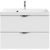 Тумба под раковину Vod-ok Марко 80 хром/белый глянец