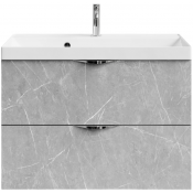 Тумба под раковину Vod-ok Марко 80 хром/мрамор белый