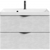 Тумба c раковиной Vod-ok Марко 80 черный/белый камень