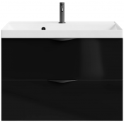 Тумба под раковину Vod-ok Марко 80 черный/черный глянец