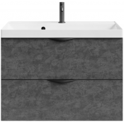 Тумба под раковину Vod-ok Марко 80 черный/серый камень 57806