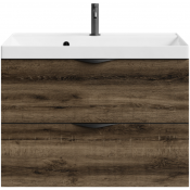 Тумба под раковину Vod-ok Марко 80 черный/дуб крымский коричневый