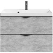 Тумба под раковину Vod-ok Марко 80 черный/горный камень