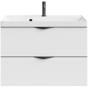 Тумба под раковину Vod-ok Марко 80 черный/белый глянец